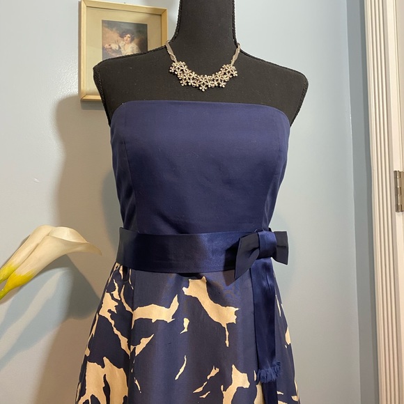 J Crew Strapless Silk Dress Size 8 - Picture 3 of 7